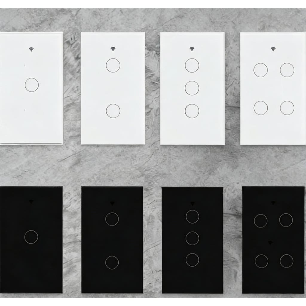 Interruptor Inteligente Wi-Fi Touch 1 a 4 Botões Compatível Alexa e Google – AnyHome