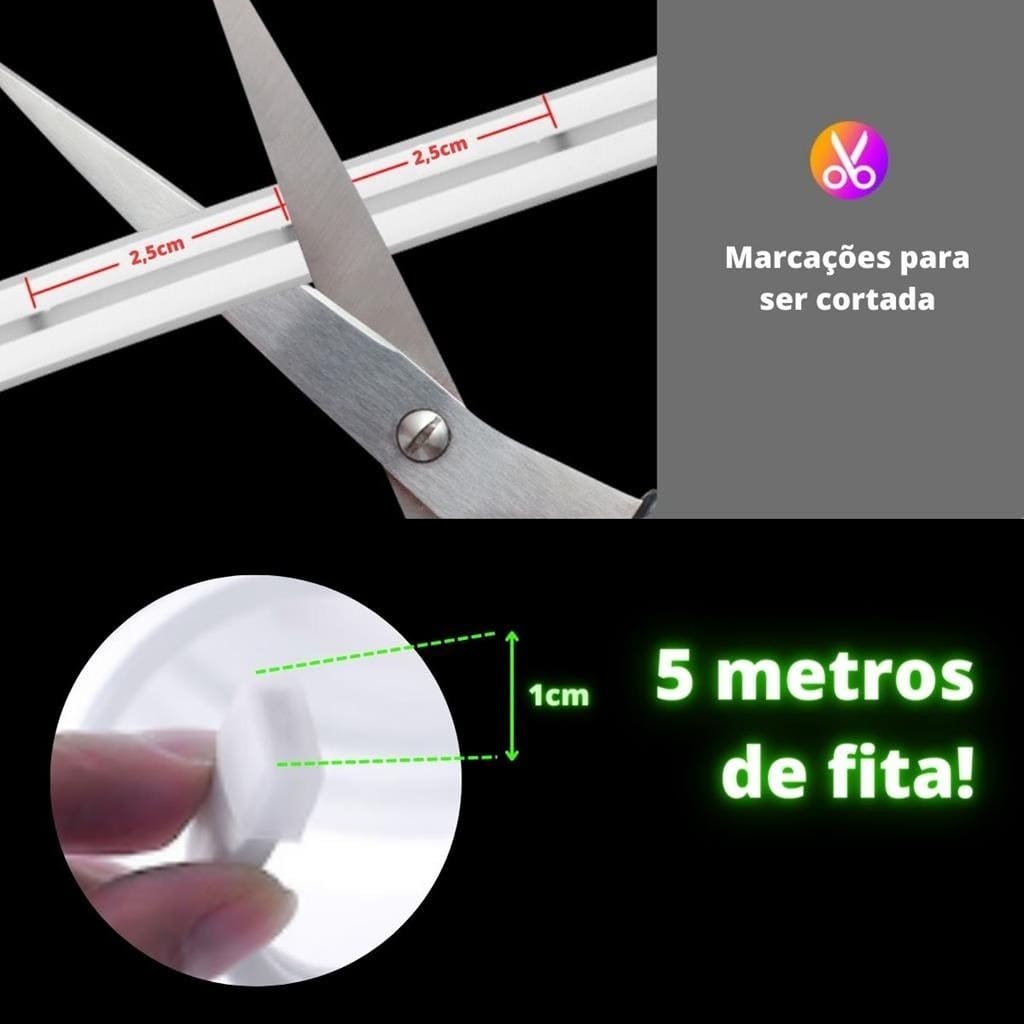 Fita LED Neon 5m Flexível 12V IP65 para Decoração – 8 Cores | AnyHome