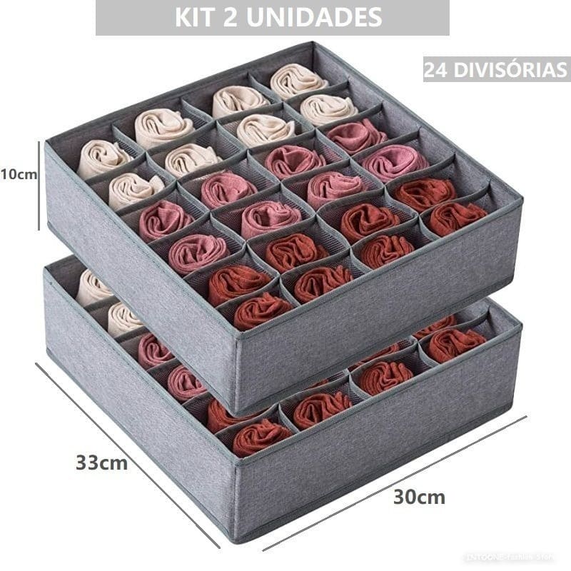 Organizador de Gaveta com Divisórias para Roupas, Sutiãs e Meias – AnyHome