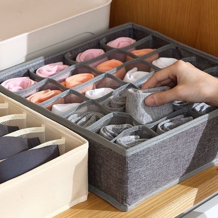 Organizador de Gaveta com Divisórias para Roupas, Sutiãs e Meias – AnyHome