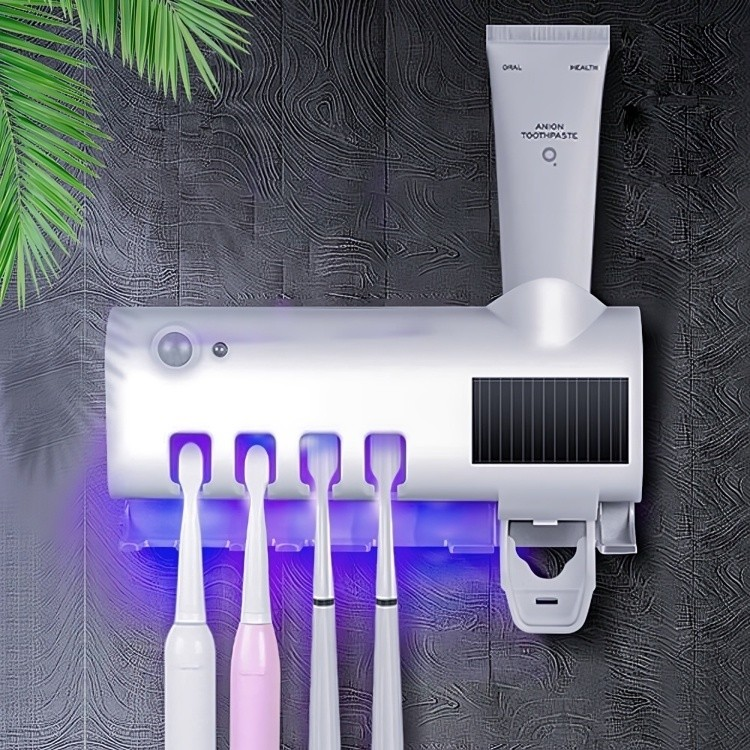 Porta Escova de Dentes com/sem Esterilização UV para Banheiro