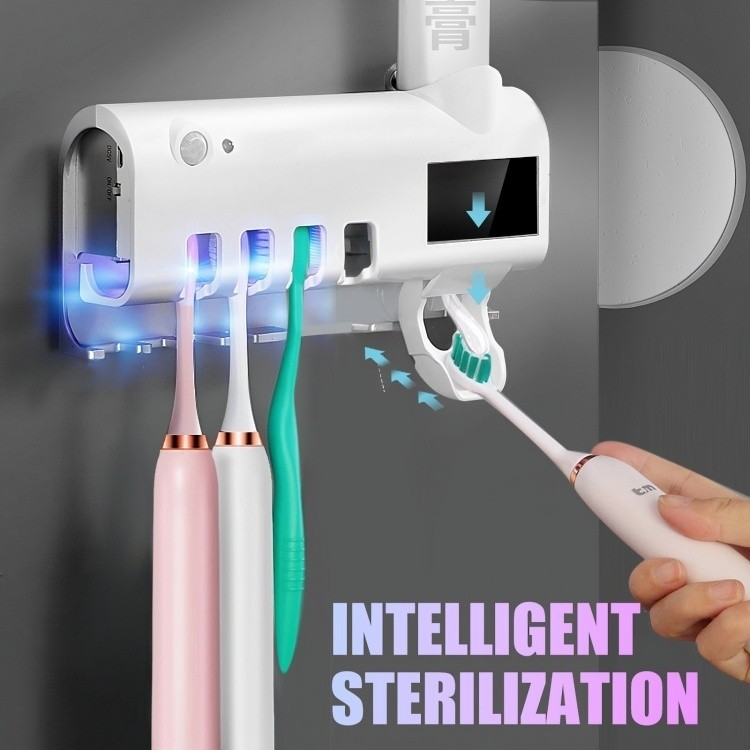 Porta Escova de Dentes com/sem Esterilização UV para Banheiro
