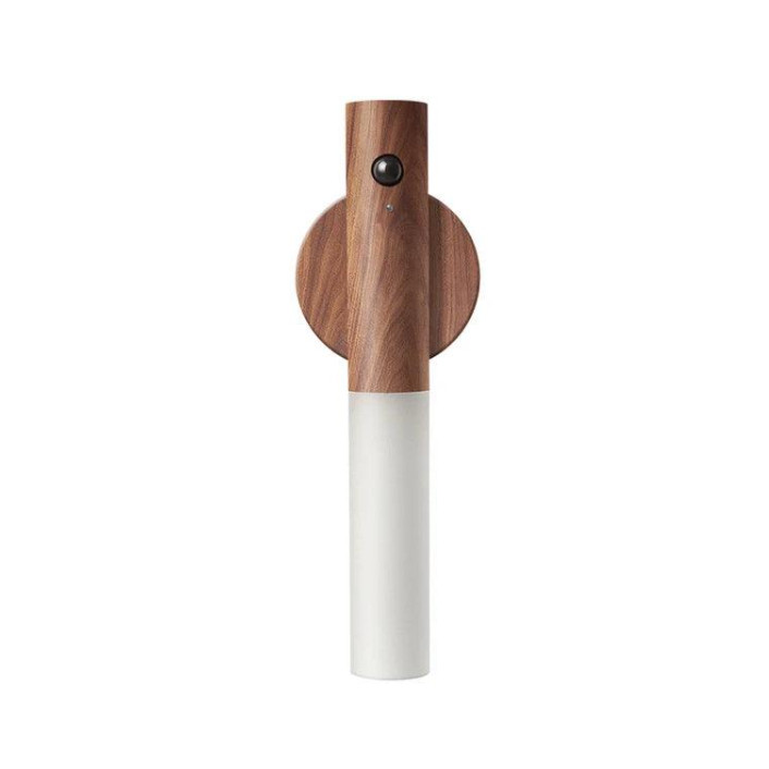 1/2 pcs Luminária Elegante De Madeira Led Sensor Movimento Presença