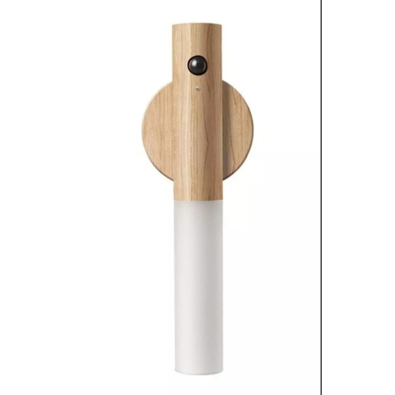1/2 pcs Luminária Elegante De Madeira Led Sensor Movimento Presença
